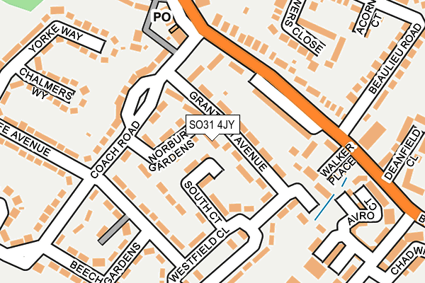 SO31 4JY map - OS OpenMap – Local (Ordnance Survey)