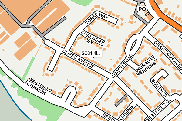 SO31 4LJ map - OS OpenMap – Local (Ordnance Survey)