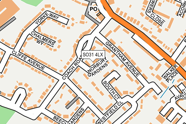 SO31 4LX map - OS OpenMap – Local (Ordnance Survey)