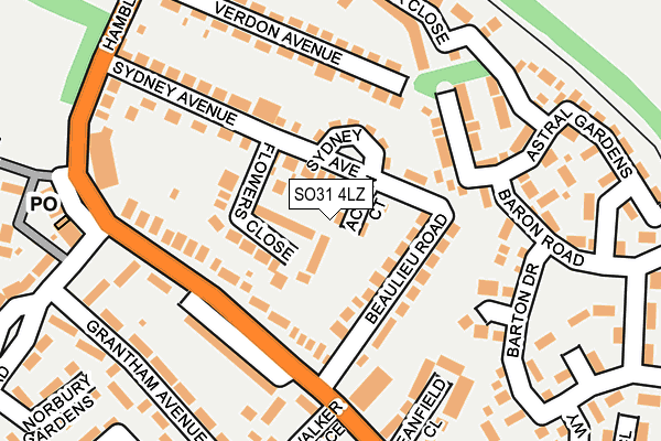 SO31 4LZ map - OS OpenMap – Local (Ordnance Survey)