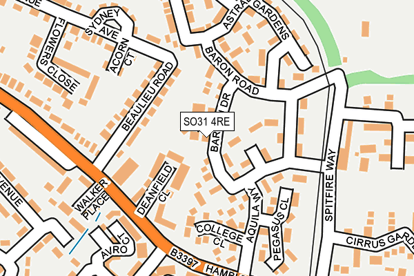 SO31 4RE map - OS OpenMap – Local (Ordnance Survey)