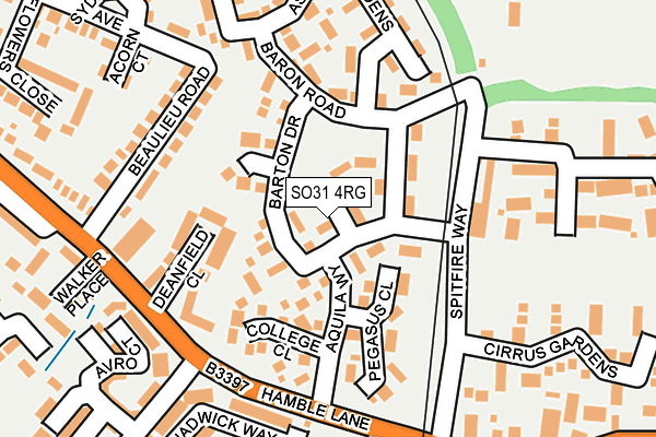 SO31 4RG map - OS OpenMap – Local (Ordnance Survey)