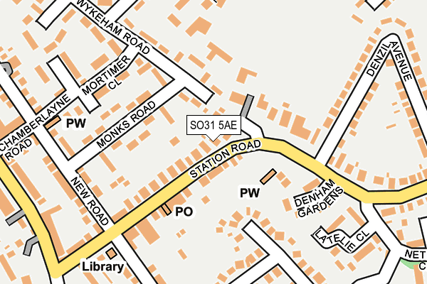 SO31 5AE map - OS OpenMap – Local (Ordnance Survey)