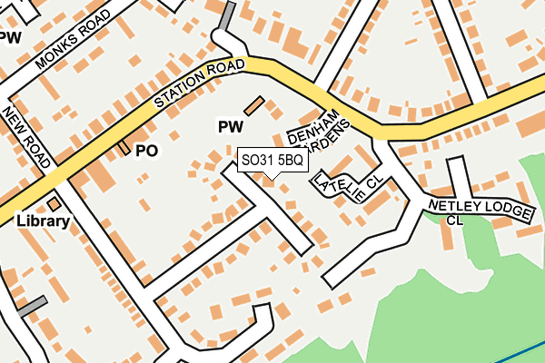 SO31 5BQ map - OS OpenMap – Local (Ordnance Survey)