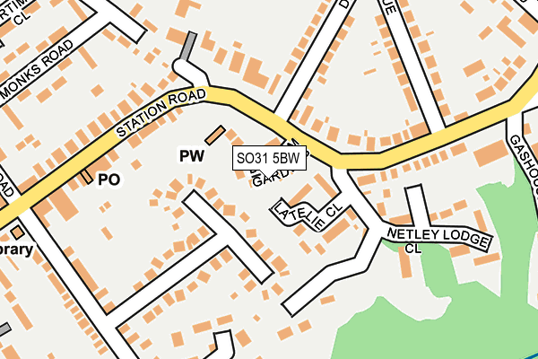 SO31 5BW map - OS OpenMap – Local (Ordnance Survey)