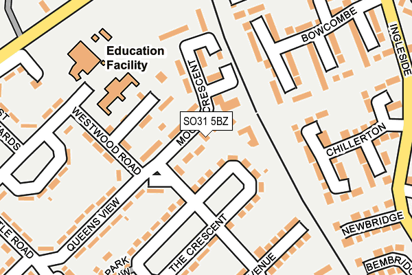 SO31 5BZ map - OS OpenMap – Local (Ordnance Survey)