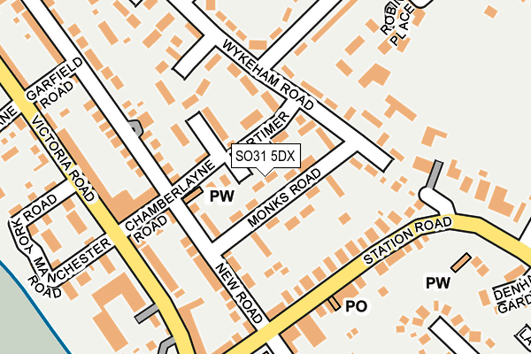 SO31 5DX map - OS OpenMap – Local (Ordnance Survey)