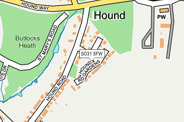 SO31 5FW map - OS OpenMap – Local (Ordnance Survey)