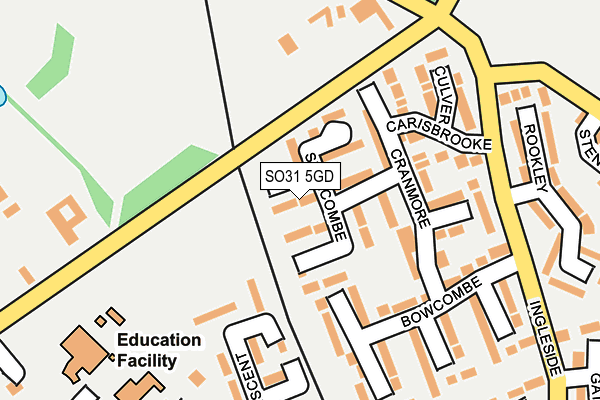 SO31 5GD map - OS OpenMap – Local (Ordnance Survey)
