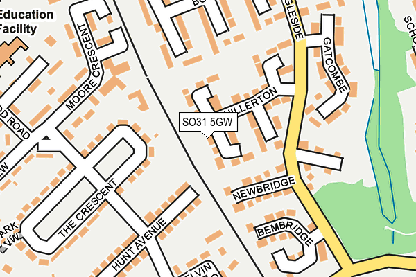 SO31 5GW map - OS OpenMap – Local (Ordnance Survey)