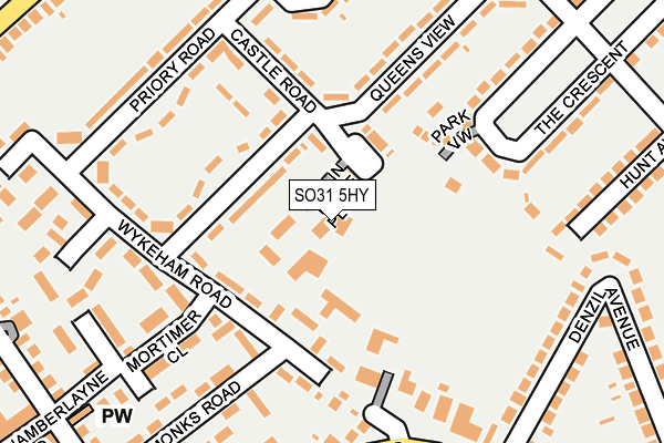 SO31 5HY map - OS OpenMap – Local (Ordnance Survey)
