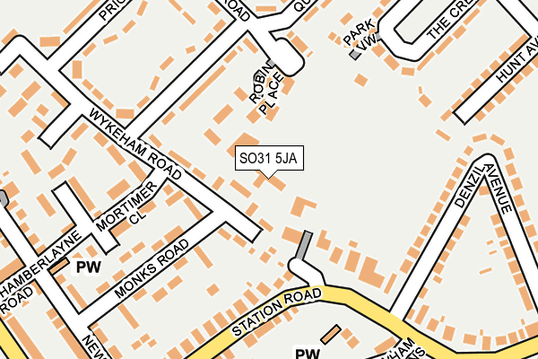 SO31 5JA map - OS OpenMap – Local (Ordnance Survey)