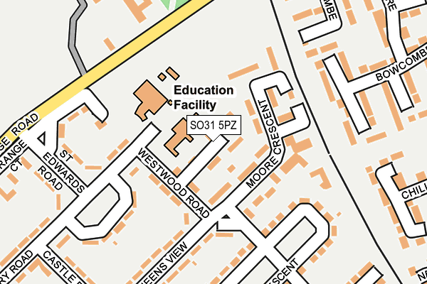 SO31 5PZ map - OS OpenMap – Local (Ordnance Survey)