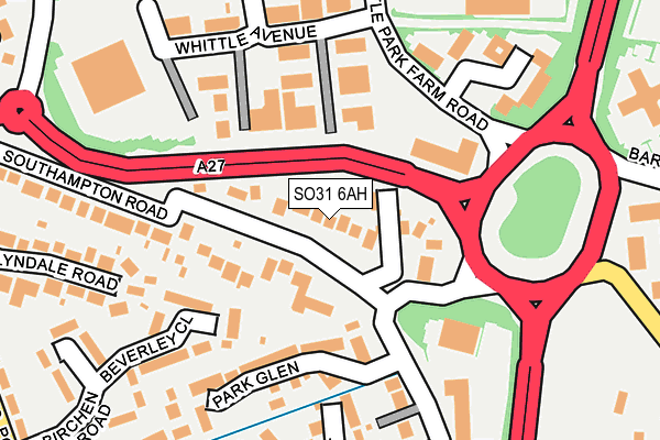 SO31 6AH map - OS OpenMap – Local (Ordnance Survey)