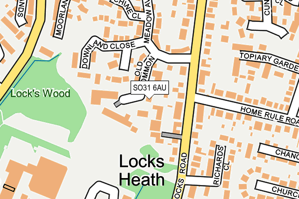 SO31 6AU map - OS OpenMap – Local (Ordnance Survey)