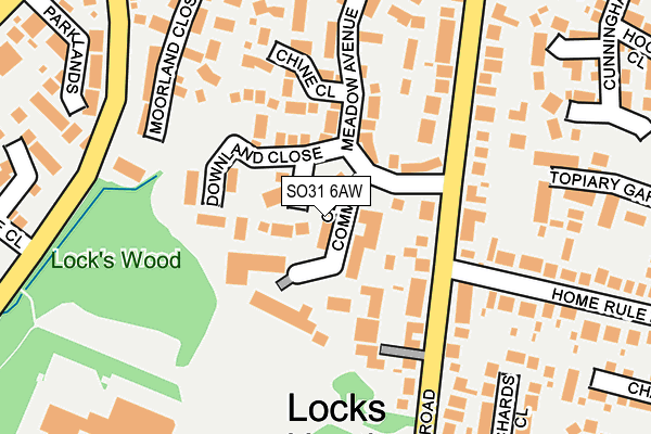 SO31 6AW map - OS OpenMap – Local (Ordnance Survey)