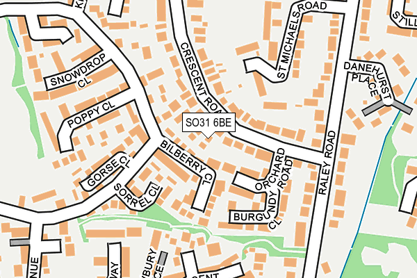 SO31 6BE map - OS OpenMap – Local (Ordnance Survey)