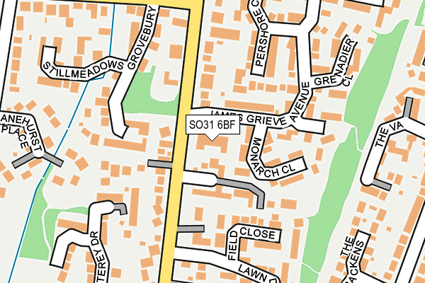 SO31 6BF map - OS OpenMap – Local (Ordnance Survey)