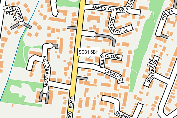 SO31 6BH map - OS OpenMap – Local (Ordnance Survey)