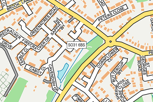 SO31 6BS map - OS OpenMap – Local (Ordnance Survey)