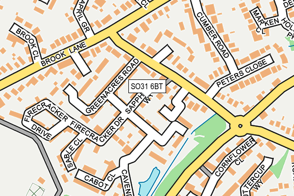 SO31 6BT map - OS OpenMap – Local (Ordnance Survey)