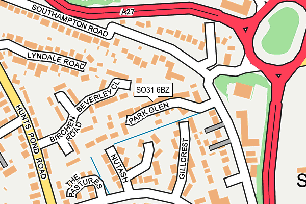 SO31 6BZ map - OS OpenMap – Local (Ordnance Survey)