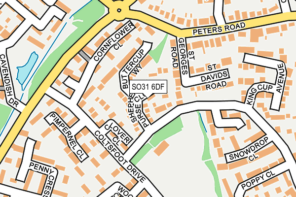 SO31 6DF map - OS OpenMap – Local (Ordnance Survey)
