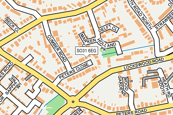 SO31 6EG map - OS OpenMap – Local (Ordnance Survey)