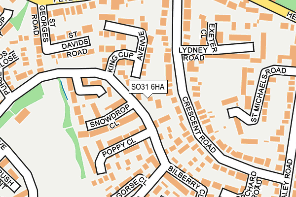 SO31 6HA map - OS OpenMap – Local (Ordnance Survey)