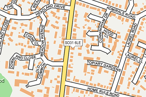 SO31 6LE map - OS OpenMap – Local (Ordnance Survey)