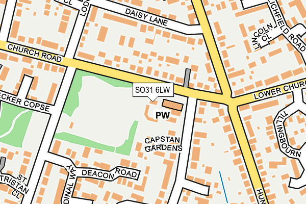 SO31 6LW map - OS OpenMap – Local (Ordnance Survey)