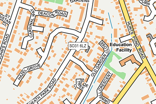 SO31 6LZ map - OS OpenMap – Local (Ordnance Survey)