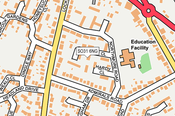 SO31 6NG map - OS OpenMap – Local (Ordnance Survey)