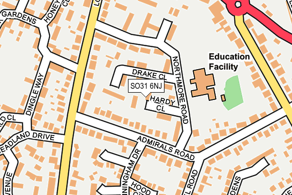 SO31 6NJ map - OS OpenMap – Local (Ordnance Survey)