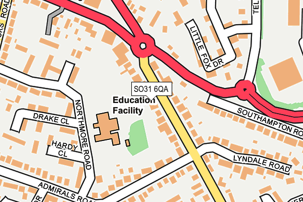 SO31 6QA map - OS OpenMap – Local (Ordnance Survey)