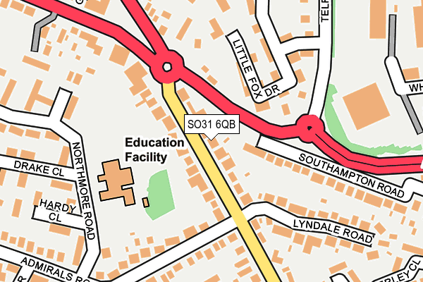 SO31 6QB map - OS OpenMap – Local (Ordnance Survey)