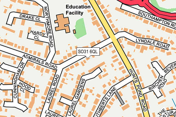 SO31 6QL map - OS OpenMap – Local (Ordnance Survey)