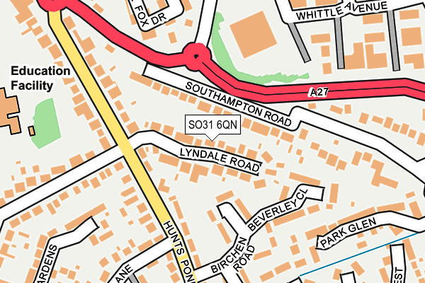 SO31 6QN map - OS OpenMap – Local (Ordnance Survey)