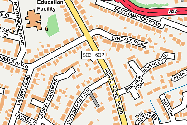 SO31 6QP map - OS OpenMap – Local (Ordnance Survey)