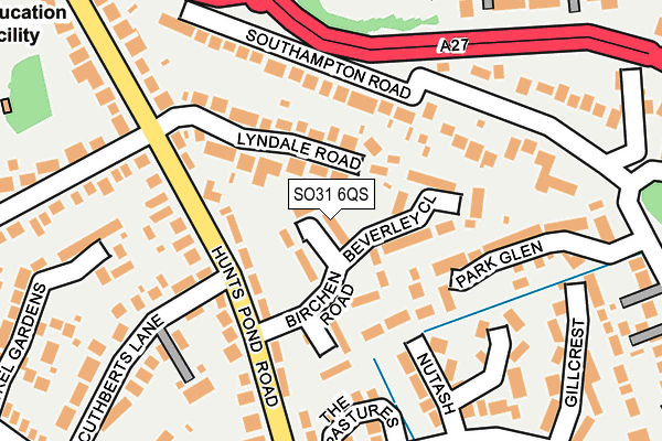 SO31 6QS map - OS OpenMap – Local (Ordnance Survey)