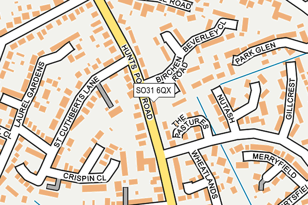 SO31 6QX map - OS OpenMap – Local (Ordnance Survey)