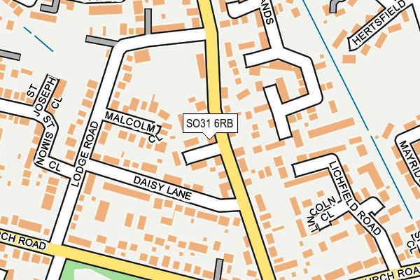 SO31 6RB map - OS OpenMap – Local (Ordnance Survey)