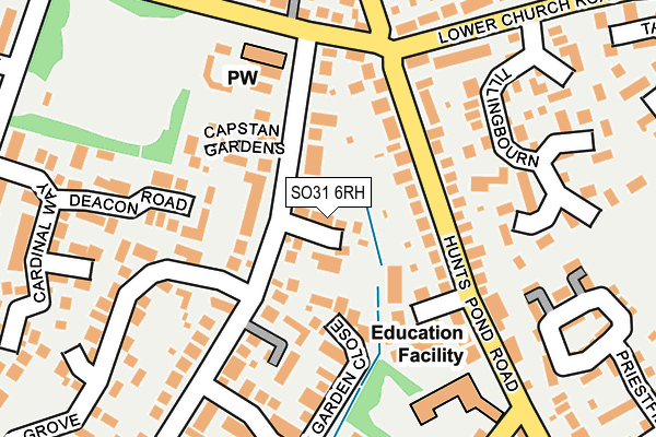 SO31 6RH map - OS OpenMap – Local (Ordnance Survey)