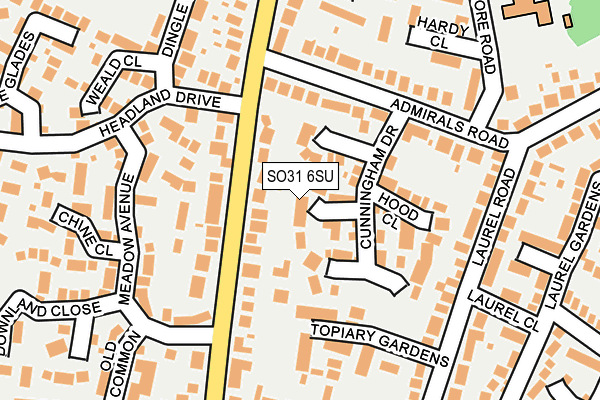 SO31 6SU map - OS OpenMap – Local (Ordnance Survey)