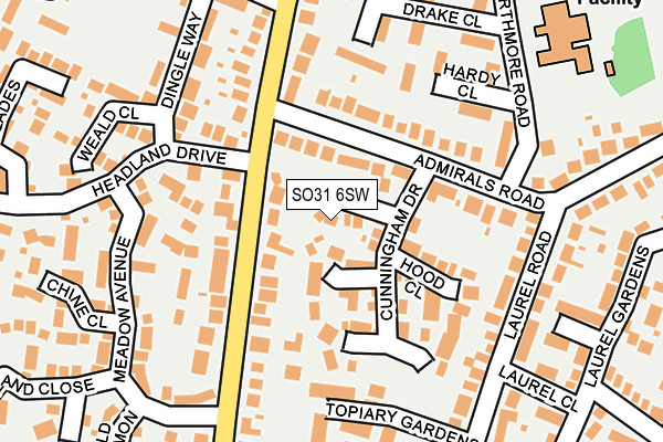 SO31 6SW map - OS OpenMap – Local (Ordnance Survey)