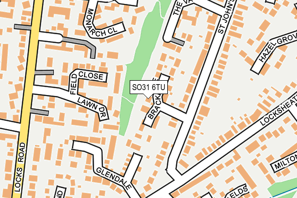 SO31 6TU map - OS OpenMap – Local (Ordnance Survey)