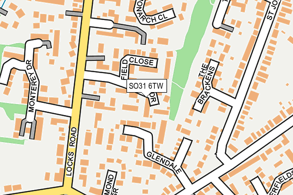 SO31 6TW map - OS OpenMap – Local (Ordnance Survey)