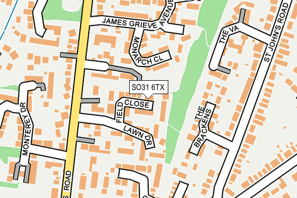 SO31 6TX map - OS OpenMap – Local (Ordnance Survey)