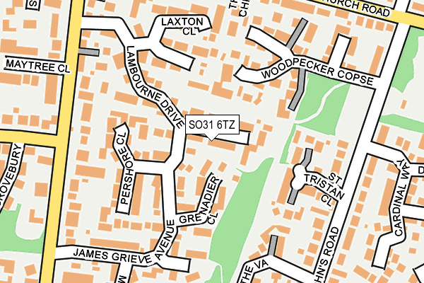 SO31 6TZ map - OS OpenMap – Local (Ordnance Survey)