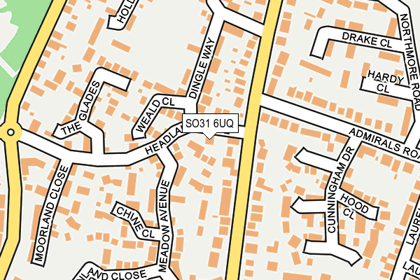 SO31 6UQ map - OS OpenMap – Local (Ordnance Survey)